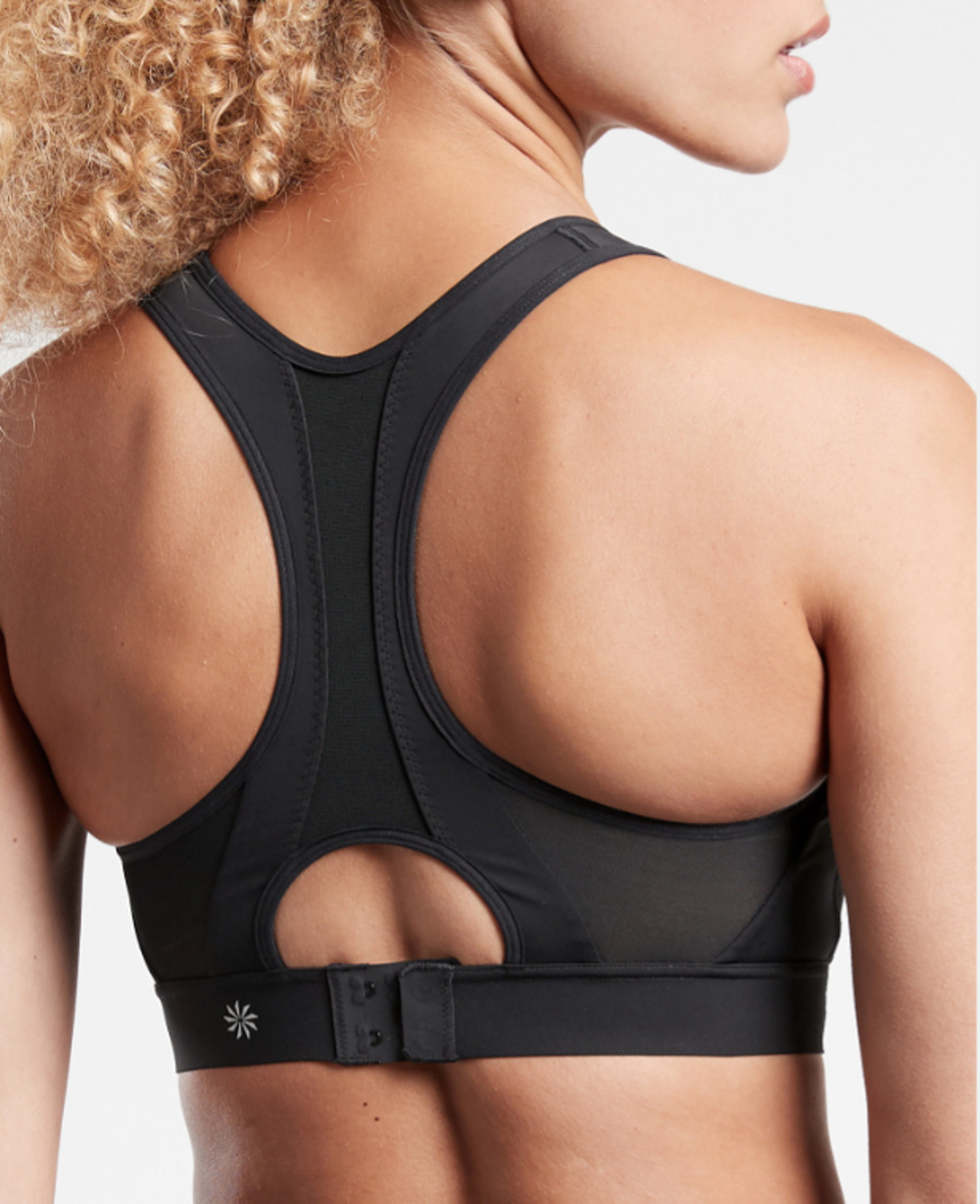 Athleta 34 B C black Hustle II Bra sport gym HIIT work out run gym exercise HIIT